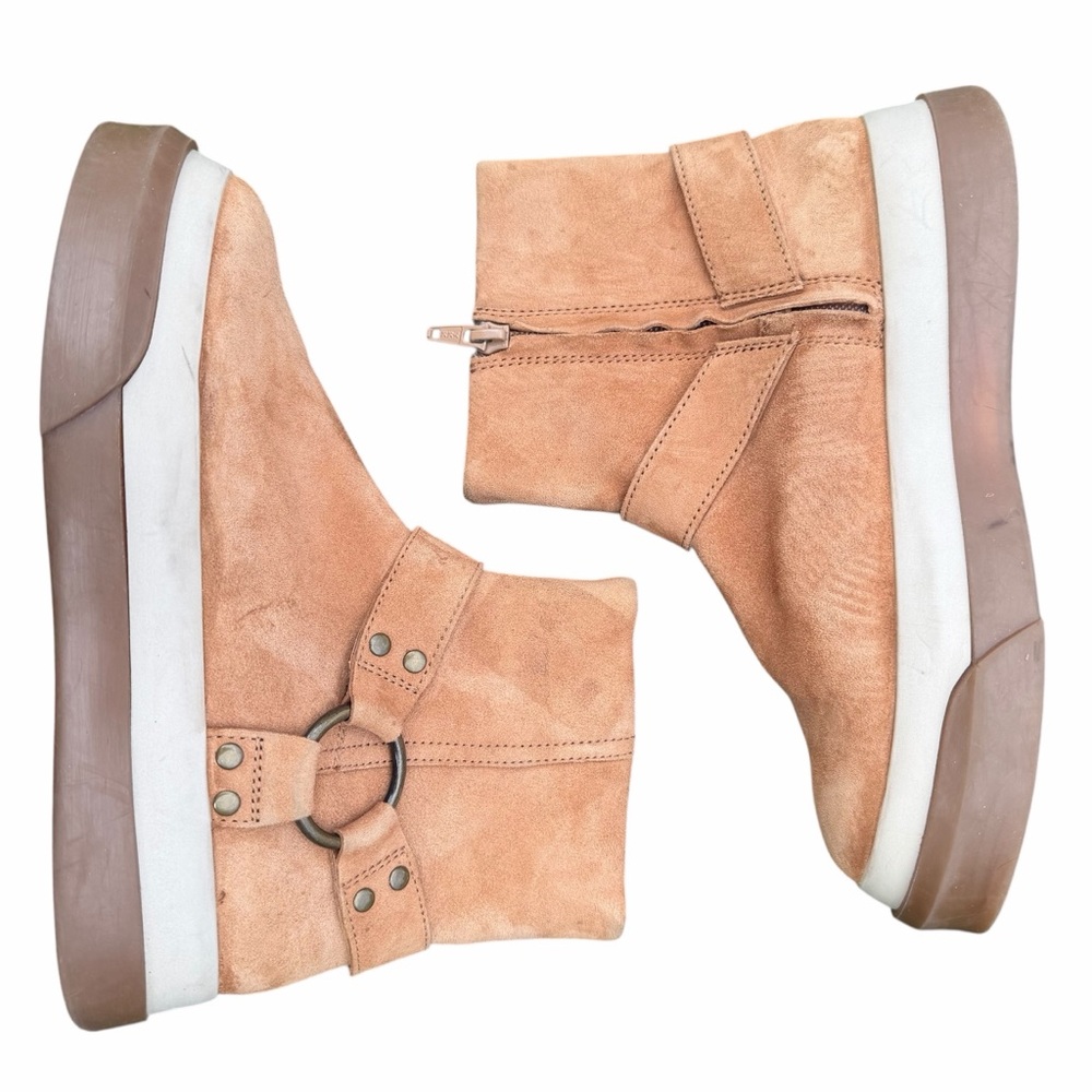Free People Bodhi harness suede sneaker‎ bootie. Size 6.